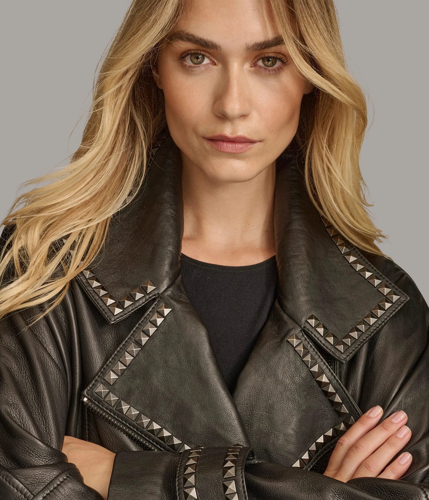 X Small Women Studded Moto Jacket - skyjackerz