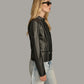X Small Women's Scuba Style Leather Jacket - skyjackerz