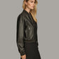 X Small Women's Paris Style Bomber Leather Jacket - skyjackerz
