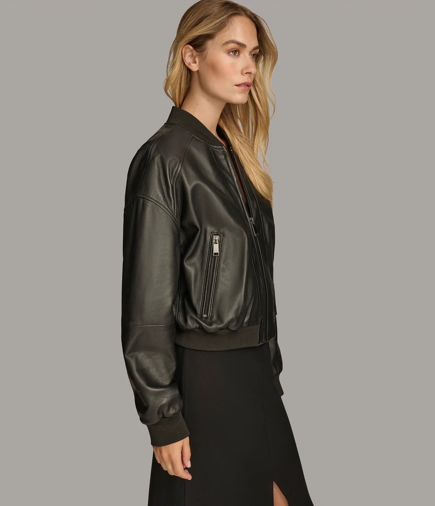 X Small Women's Paris Style Bomber Leather Jacket - skyjackerz