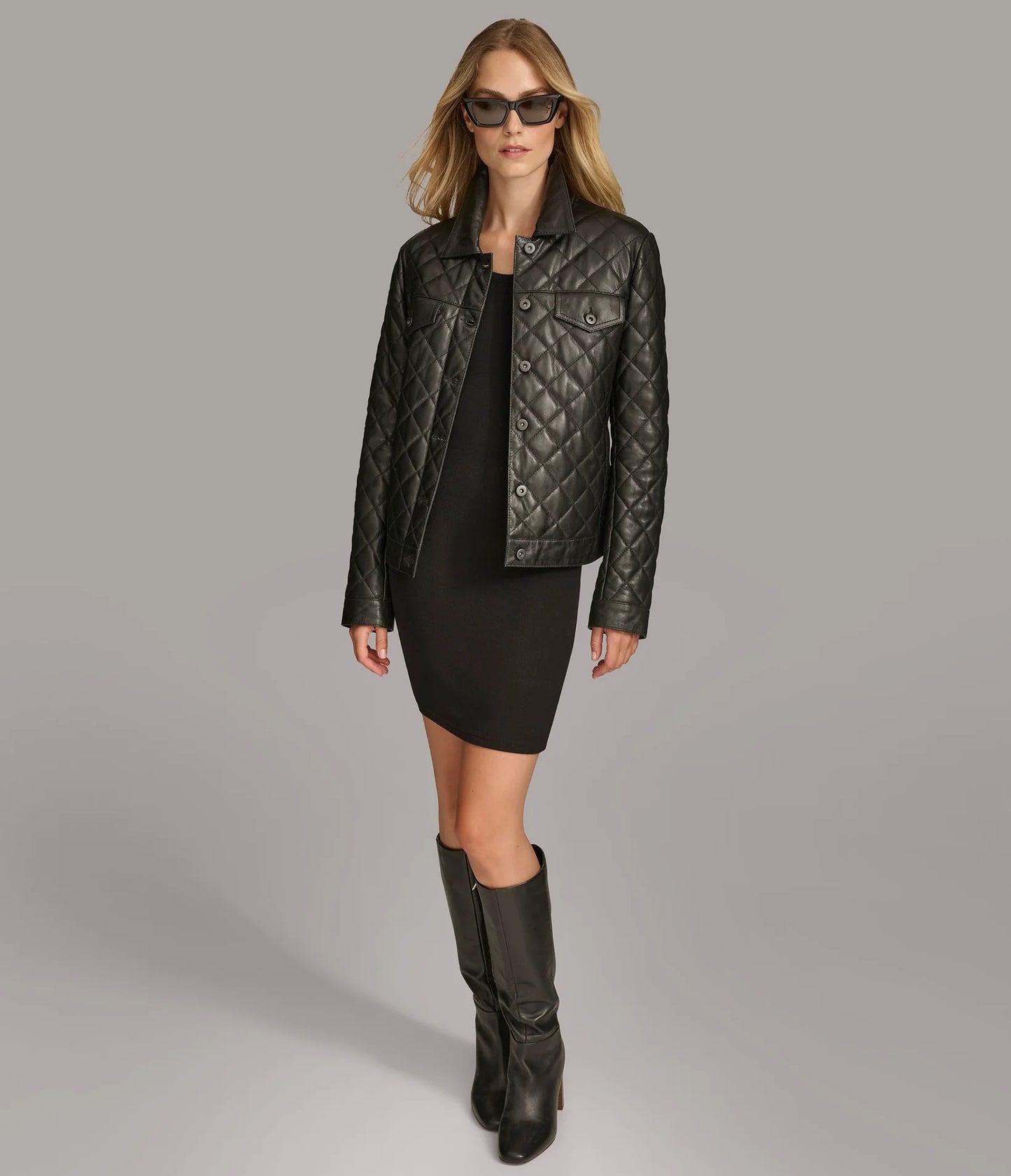 Women's Designer Quilted Leather Jacket