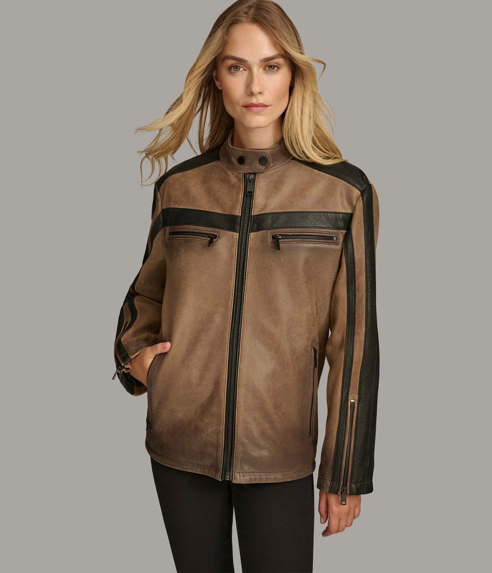 X Small Women's Designer Vintage Racer Jacket - skyjackerz