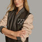 X Small Women's Varsity Style Casual Leather Jacket - skyjackerz