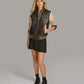 X Small Women's Varsity Style Casual Leather Jacket - skyjackerz