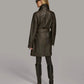 Small Women's Designer Washed Moto Trench Coat - skyjackerz