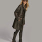 Small Women's Designer Washed Moto Trench Coat - skyjackerz