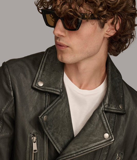 Men's Classic Biker Style Jacket