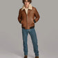 Medium Men's Ace Bomber Casual Leather Jacket - skyjackerz