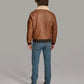 Medium Men's Ace Bomber Casual Leather Jacket - skyjackerz