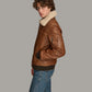 Medium Men's Ace Bomber Casual Leather Jacket - skyjackerz