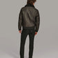 Medium Men's Ace Bomber Leather Jacket - skyjackerz