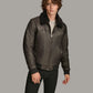 Medium Men's Ace Bomber Leather Jacket - skyjackerz