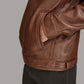 Medium Men's Zip Up Leather Jacket with Removable Collar - skyjackerz