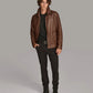 Medium Men's Zip Up Leather Jacket with Removable Collar - skyjackerz