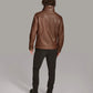 Medium Men's Zip Up Leather Jacket with Removable Collar - skyjackerz