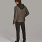 Medium Men's Hooded Casual Leather Jacket - skyjackerz