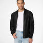 Medium Men's Leather Casual Bomber Jacket - skyjackerz