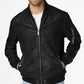 Medium Men's Leather Casual Bomber Jacket - skyjackerz