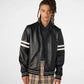 Men's Casual Bomber Jacket with Stripe