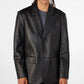 Medium Men's Classic Two-Button Leather Blazer - skyjackerz
