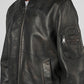 Medium Men's Classic Leather Bomber Jacket - skyjackerz