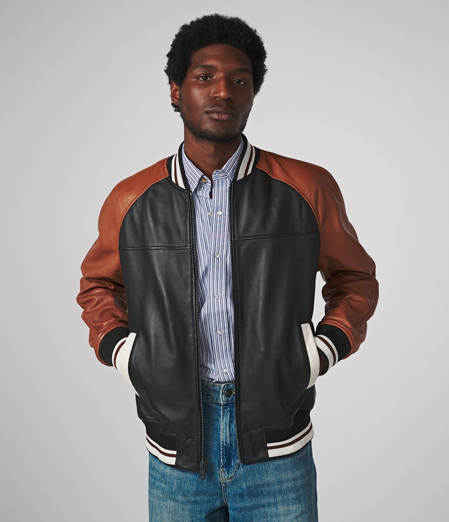 Men's Leather Varsity Jacket