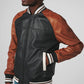 Medium Men's Leather Varsity Jacket - skyjackerz