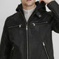 Medium Jason Vintage Hooded Leather Jacket - skyjackerz