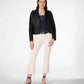 X Small Women's Textured Asymmetrical Leather Jacket - skyjackerz