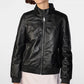 X Small Women's Hooded Casual Leather Jacket - skyjackerz