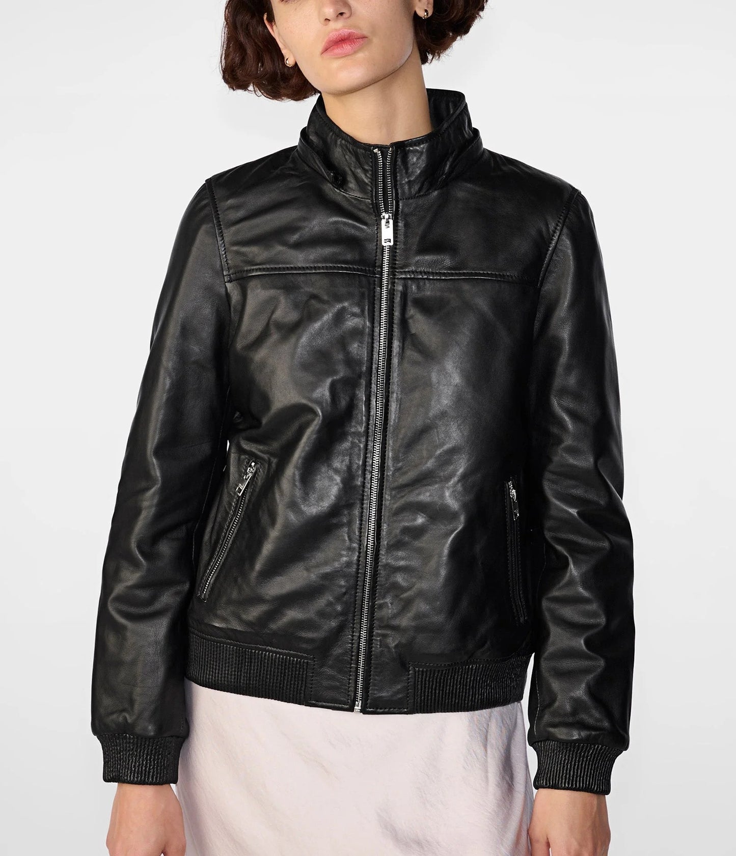 Women's Hooded Casual Leather Jacket