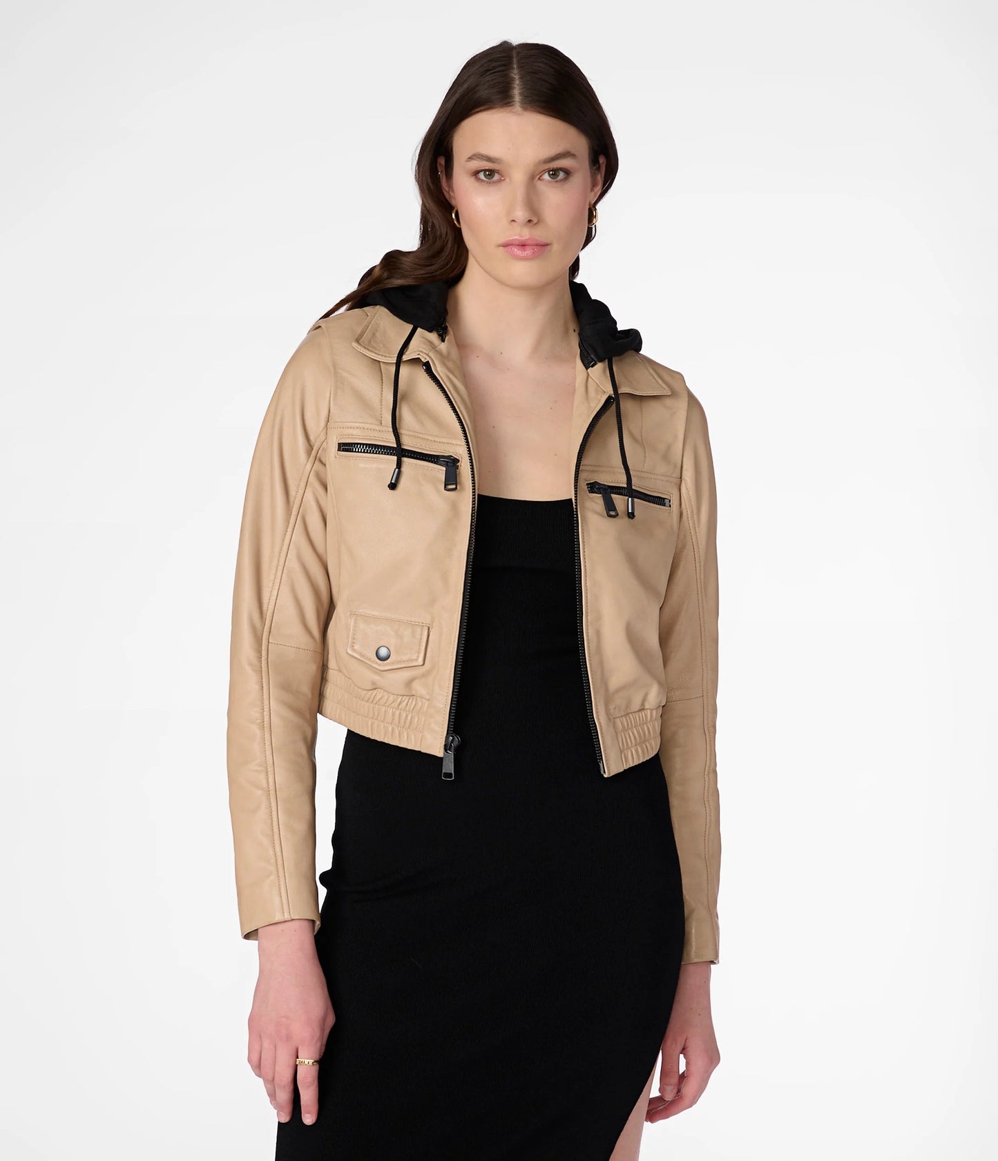 X Small Cropped Hooded Bomber Jacket for Women - skyjackerz