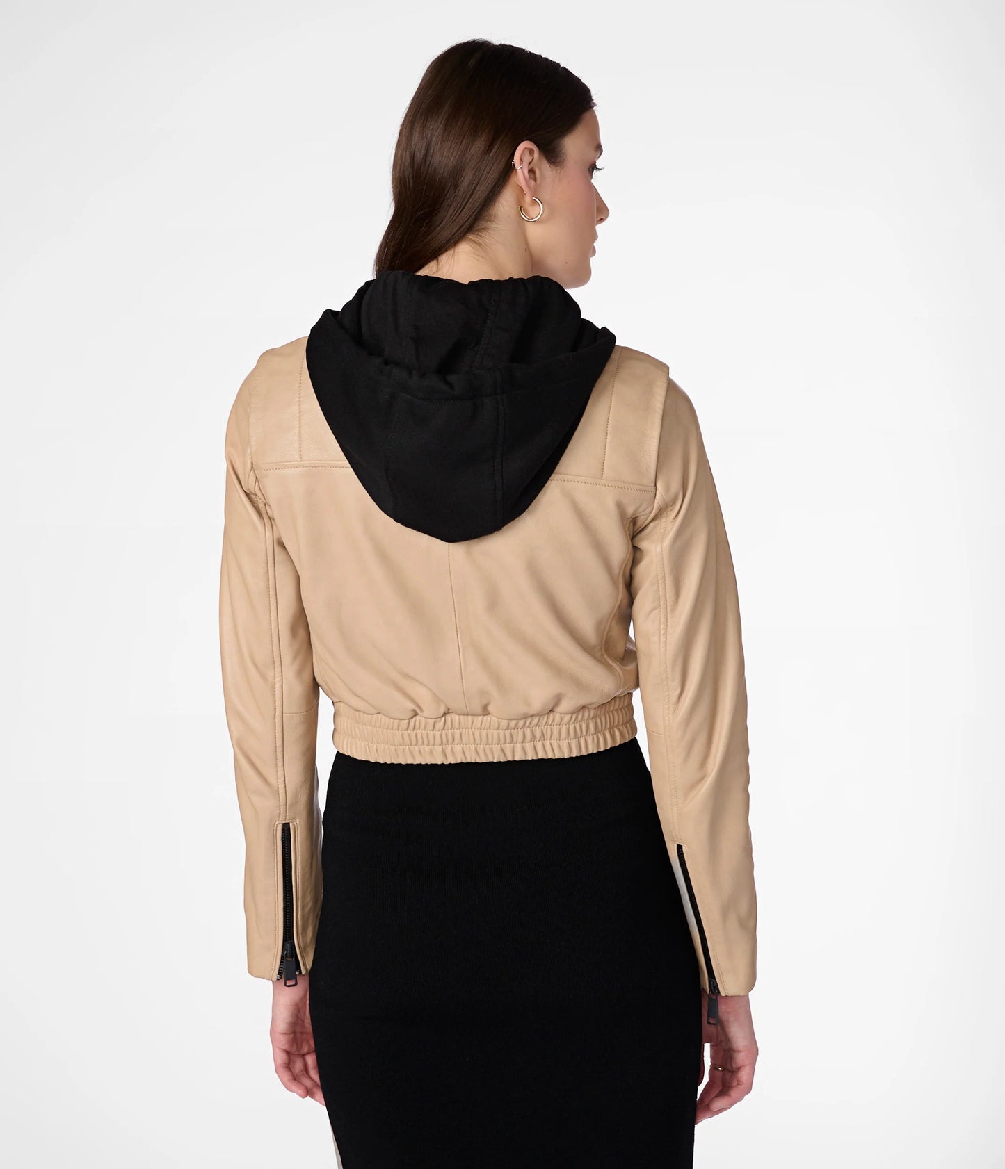 Cropped Hooded Bomber Jacket for Women