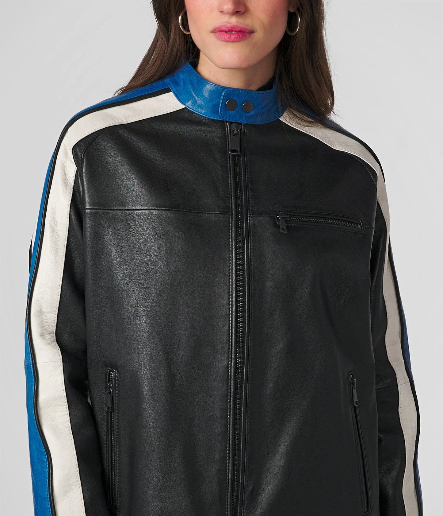 Women's Stylish Racer Leather Jacket