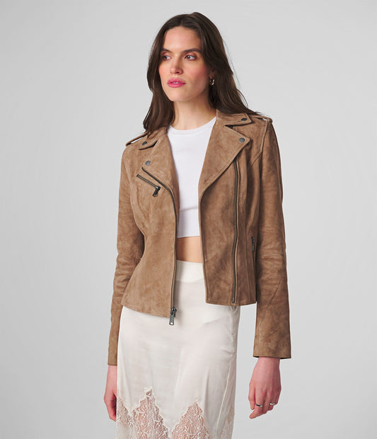 Women's Designer Asymmetrical Leather Jacket