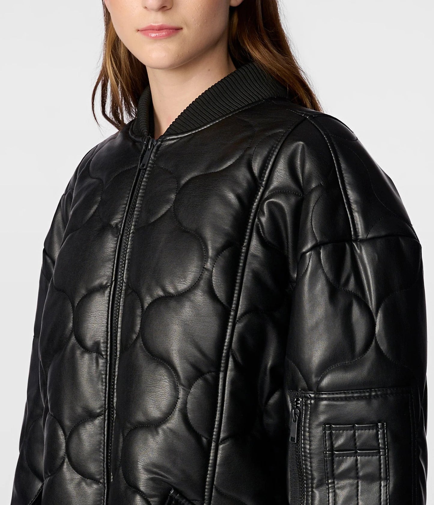 X Small Leather Quilted Cropped Jacket for Women - skyjackerz