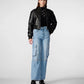 X Small Leather Quilted Cropped Jacket for Women - skyjackerz