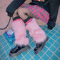 Pink-25cm / One-Size Women's Furry Leg Stockings - skyjackerz
