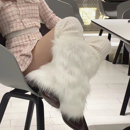 Women's Furry Leg Stockings - skyjackerz