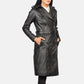 Small Women's Black Leather Coat - skyjackerz