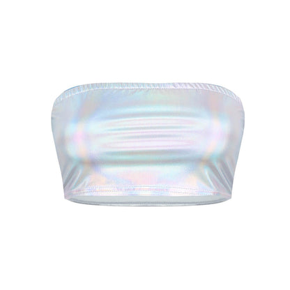 Women Leather Rave Tube Top - skyjackerz