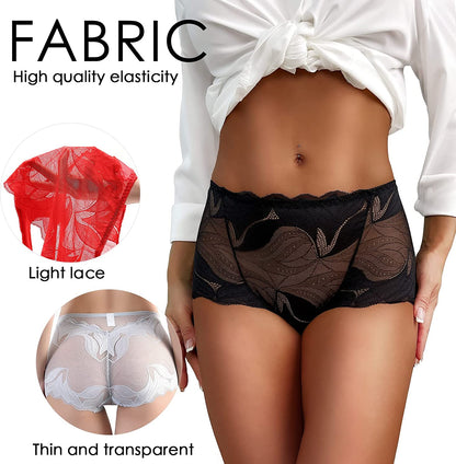 Red / M Ladies Silk Lace Underwear - skyjackerz
