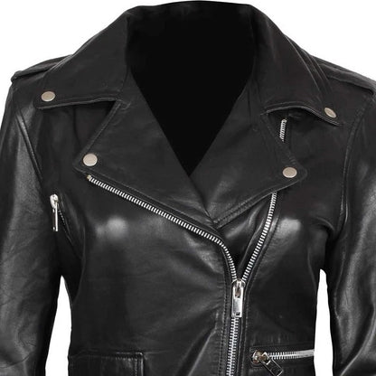X Small Women Asym Biker Jacket - skyjackerz