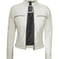 X Small Women Off White Racer Jacket - skyjackerz