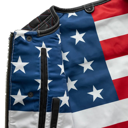 Small Captain Men's Club Style Leather Vest - skyjackerz
