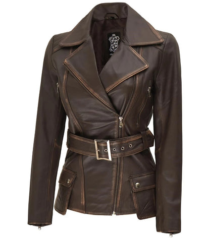 X Small Women Asym Belt Jacket - skyjackerz