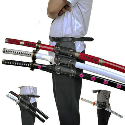 3-pcs Set A One Piece Zoro Wooden Sword Toys - skyjackerz