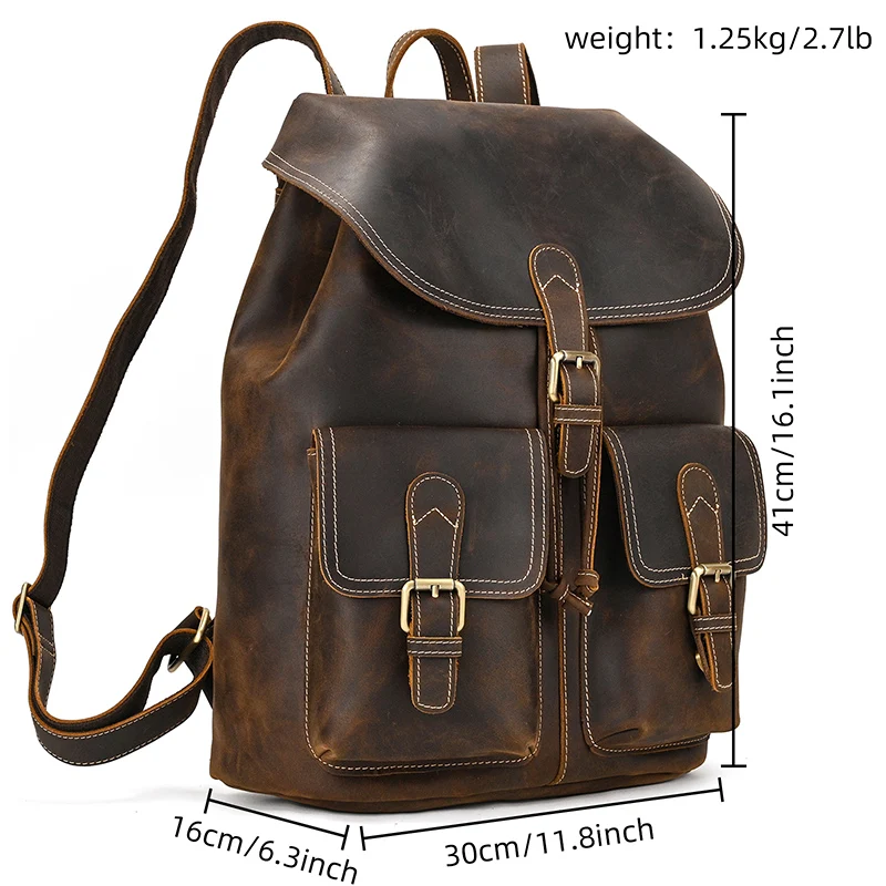 RusticRidge Leather Backpack