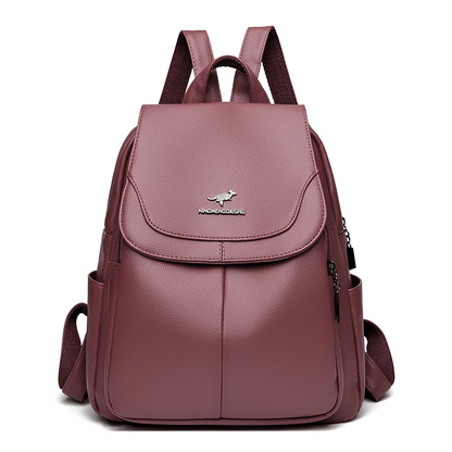 Black Vintage Leather Backpack for Women - Leather Bagpack - skyjackerz