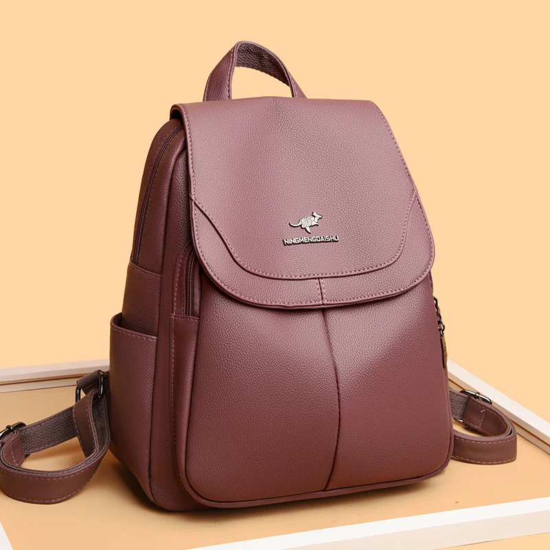 Women's Vintage Leather Backpack